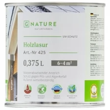 GNature 425, Holzschutz Öl-Lasur Защитная лазурь для дерева, для наружных работ, колеруемая 0,375 л