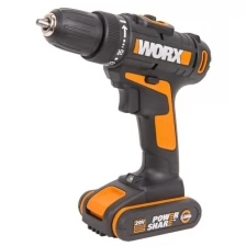 Дрель-шуруповерт WORX WX101.2 20V 30Нм аккумуляторная с 2Ач батареей, 2А зарядкой и кейсом