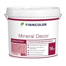 Штукатурка структурная Короед 2 мм KTA Mineral Decor TIKKURILA 16 кг белый