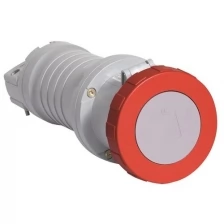 Розетка кабельная ABB 4125C6W прямая переносная с заземлением 3P+N+E 3 фазы 125 А 400 В IP67 с крышкой