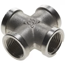 Крестовина GENERAL FITTINGS никелированная латунь, г/г/г/г, 1/2″