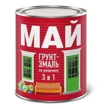 МАЙ 3 в 1 грунт-эмаль по ржавчине, белая (1,9 кг)