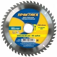 Диск тв/сп "Практика" 200х32/30 (Z=48 T=2,2 mm дерево, ДСП)