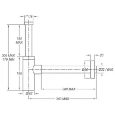 Сифон для раковины BONOMINI 0581SX32K7WZ