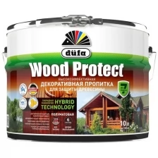 Пропитка декоративная для защиты древесины Dufa Wood Protect тик 0,75 л.