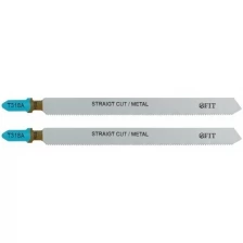 Пилка лобзиковая Fit T318A, для резки профилей, в том числе алюминиевых, 2 шт