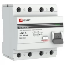 УЗО EKF elcb-4-40-300-em-pro 40А 300 мА 4P тип AC 4,5 кА