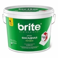 Краска фасадная Brite Professional база А, белая, матовая (2,7л)