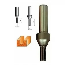 Фреза-зенкер прямая пазовая по дереву, 8/6D/20H мм, CTФ-1101