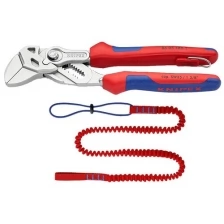 Клещи переставные-гаечный ключ KNIPEX KN-8605180TBK, хромированные 180 mm