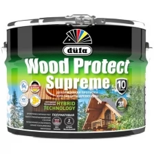 Декоративная высокопрочная пропитка по дереву Dufa Wood Protect Supreme (9л) тиковое дерево