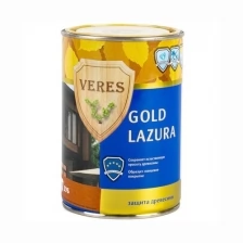 Декоративная пропитка для дерева Veres Gold Lazura №19, глянцевая, 0,9 л, дуб