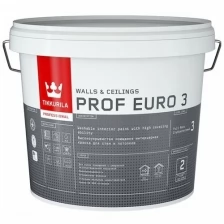 Краска интерьерная Prof Euro 3 TIKKURILA 2,7 л белая (база А)