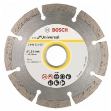 Алмазный диск BOSCH 2608615027, алмазный, 115х22.23 мм, универсальный